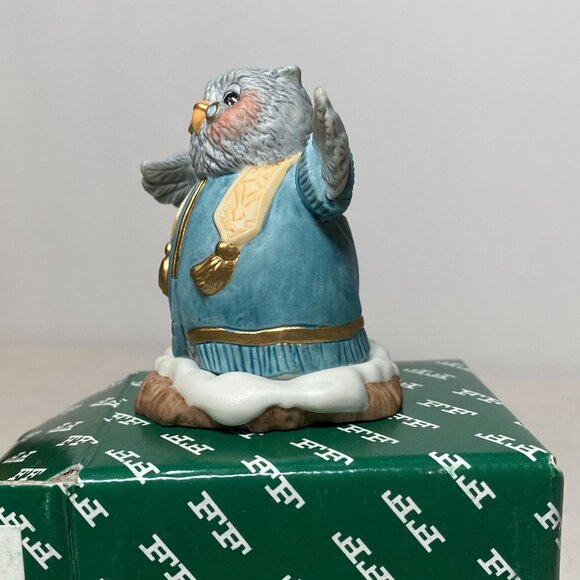 Floyd & Floyd Holiday Hamlet “The Parson” 1993 Owl Figurine In Original Box 1993 - Picture 3 of 11